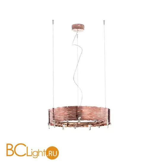 Подвесной светильник IDL Castle 602/60 striated copper + gold and fume crystals