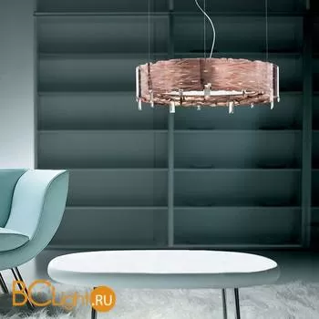 Подвесной светильник IDL Castle 602/60 striated copper + gold and fume crystals - Фото 0