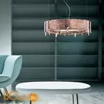 Подвесной светильник IDL Castle 602/60 striated copper + gold and fume crystals - Фото 0