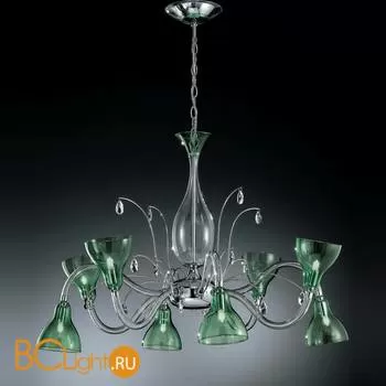Люстра IDL Chiara 355/4+4 CRYSTAL + GREEN