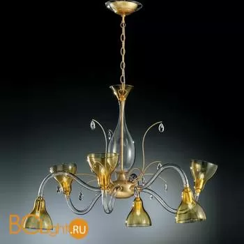 Люстра IDL Chiara 355/3+3 CRYSTAL + GIALLO