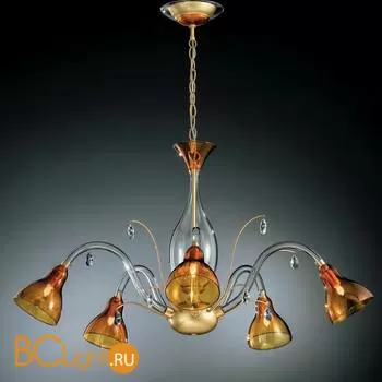 Люстра IDL Chiara 355/5 CRYSTAL + AMBER