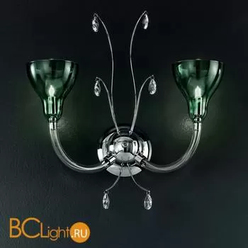 Бра IDL Chiara 355/2A CRYSTAL + GREEN