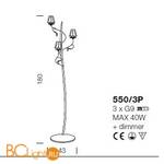 Торшер IDL Chloe 550/3P Chrome - Схема