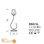 Настольная лампа IDL Chloe 550/1L Light gold - Схема