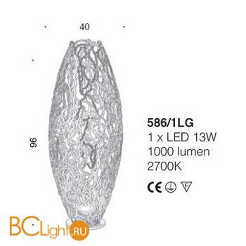 Напольный светильник IDL Cocoon 586/1LG antique coppery - Схема