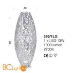 Напольный светильник IDL Cocoon 586/1LG antique coppery - Схема