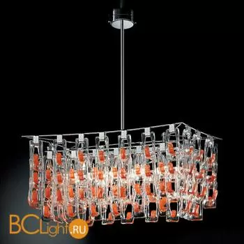 Потолочный светильник IDL Crocus 412/3SL CRYSTAL / ORANGE COLOUR