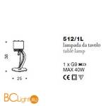 Настольная лампа IDL Crystal blade 512/1L Chrome - Схема