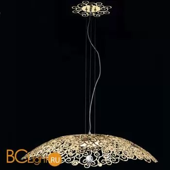 Подвесной светильник IDL Crystal marine 491/6 light gold with ruby crystals