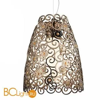 Подвесной светильник IDL Crystal marine 492/1SG bronze adorned withtopaz crystals