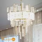 Подвесной светильник IDL Crystalline 493/10 light gold / white glass