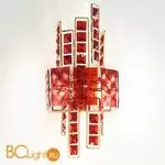 Настенный светильник IDL Crystalline 493/2A light gold / red glass