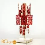 Настольная лампа IDL Crystalline 493/3L light gold / red glass