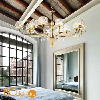 Люстра IDL Dafne 545/6+6 light gold amber - Фото 0