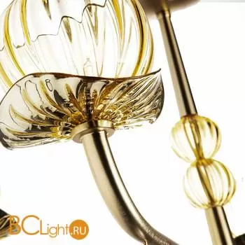 Люстра IDL Dafne 545/3+3 brushed gold amber - Фото 0