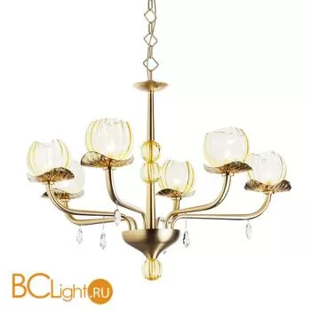 Люстра IDL Dafne 545/3+3 brushed gold amber