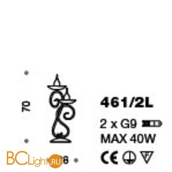 Настольная лампа IDL Deco 461/2L blue - Схема