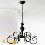 Люстра IDL Deco 461/6OVAL velvet black with silver leaf