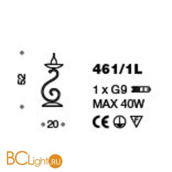 Настольная лампа IDL Deco 461/1L velvet white - Схема