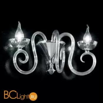Бра IDL Baroque 449/2A transparent Murano glass