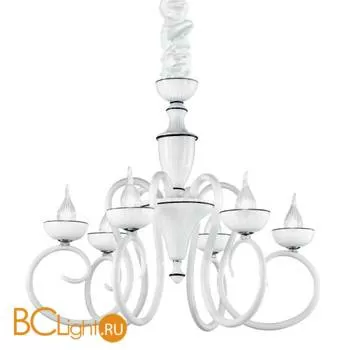 Люстра IDL Baroque 449/6 white Murano glass with black profiles