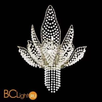 Настенный светильник IDL Ninfea 436/4+1A light gold / white Murano glass pearls