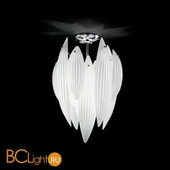 Потолочный светильник IDL Paradise 430/42PF Chrome / white Murano glass