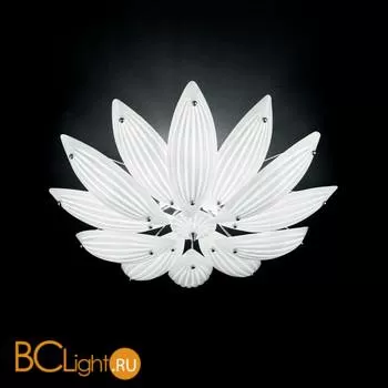 Потолочный светильник IDL Paradise 430/65PF Chrome / white Murano glass