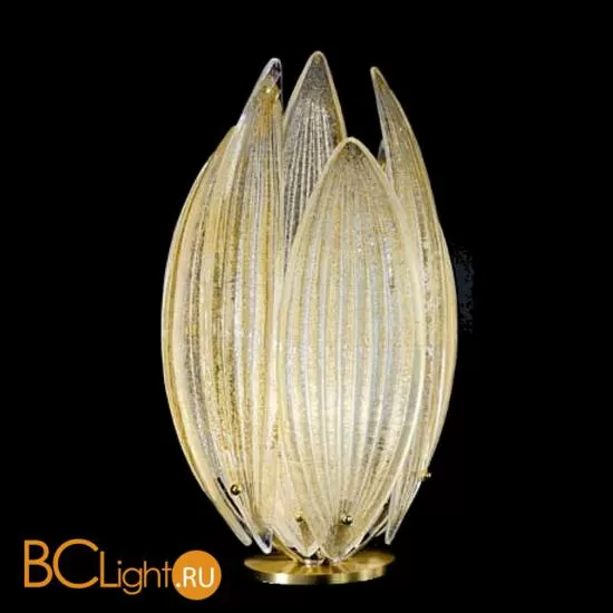 Настольная лампа IDL Paradise 430/1L light gold / gold leaf Murano glass