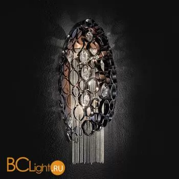 Настенный светильник IDL Chrysalis 448/3asx black nickel with satin nickel chains
