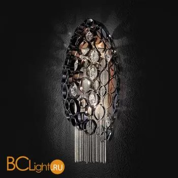 Настенный светильник IDL Chrysalis 448/3adx black nickel with satin nickel chains