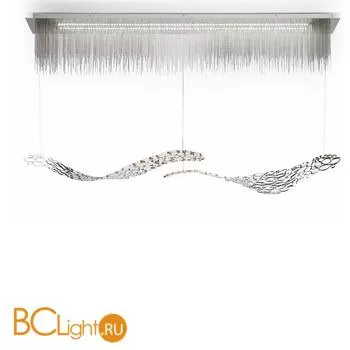 Подвесной светильник IDL Chrysalis 448/2000LED pure steel with satin nickel chains