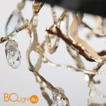 Подвесной светильник IDL Groovy 464/12 velvet black with light gold branches - Фото 0