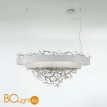 Подвесной светильник IDL Groovy 464/12 velvet white with pure steel - Фото 0