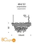 Подвесной светильник IDL Groovy 464/12 velvet white with pure steel - Схема