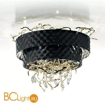 Потолочный светильник IDL Groovy 463/8PF velvet black / light gold branches