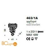 Настенный светильник IDL Groovy 463/1A pure steel - Схема