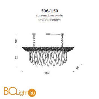 Подвесной светильник IDL Elite 596/150 bronze transparent - Схема
