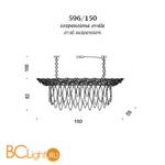 Подвесной светильник IDL Elite 596/150 bronze transparent - Схема