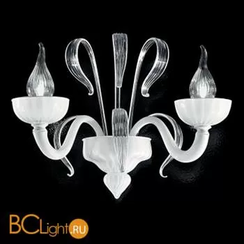 Бра IDL Epoque 446/2A сhrome / white Murano glass