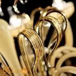 Люстра IDL Epoque 446/12+6+4 light gold metal parts / champagne Murano glass with black profiles - Фото 0