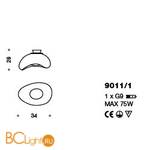 Настенно-потолочный светильник IDL Fagiolo 9011/1 - Схема