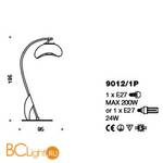 Торшер IDL Fagiolo 9012/1P - Схема