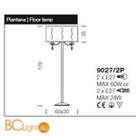 Торшер IDL Fashion 9027/2P Chrome Black - Схема