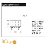 Бра IDL Fashion 9027/2AM Chrome Black - Схема