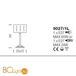 Настольная лампа IDL Fashion 9027/2L Gold ambra - Схема