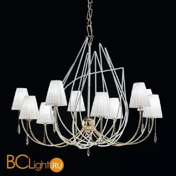 Люстра IDL Flame 524/10 velvet white + light gold / white organza