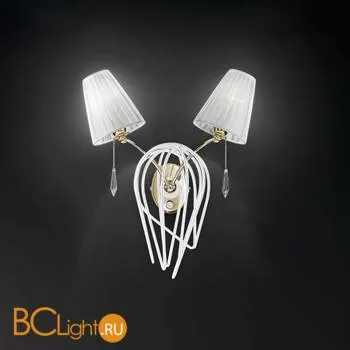 Бра IDL Flame 524/2A velvet white + light gold / white organza