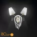 Бра IDL Flame 524/2A velvet white + light gold / white organza